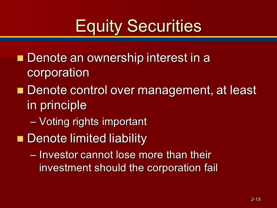 Que significa equity