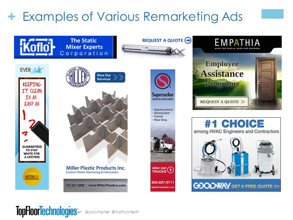 + Examples of Various Remarketing