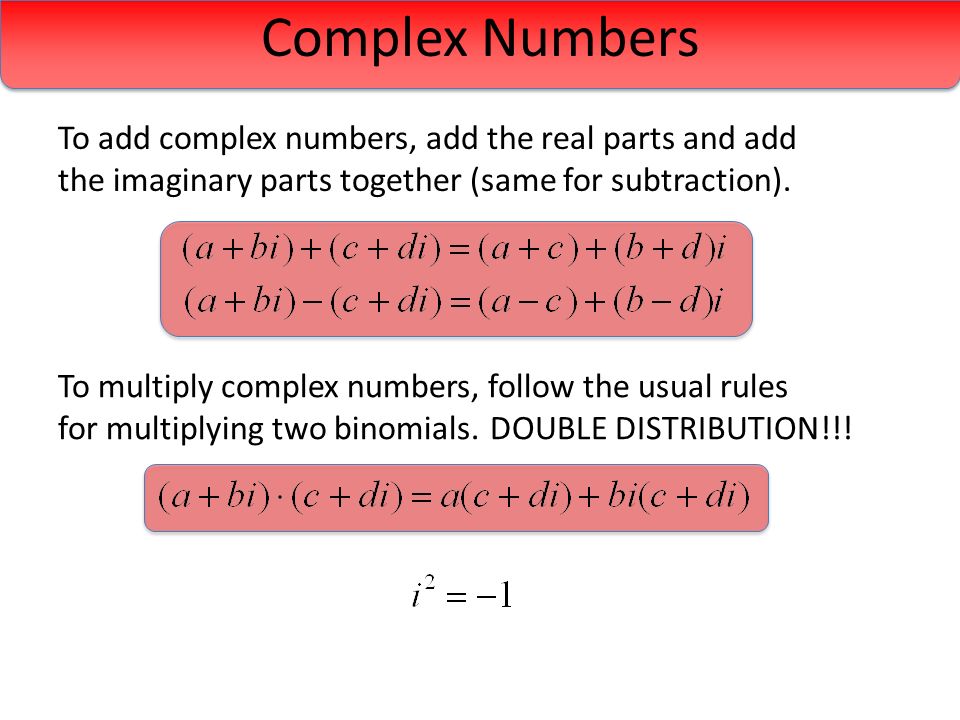 A.6 Complex Numbers & Solving Equations It is our choices…who show who ...
