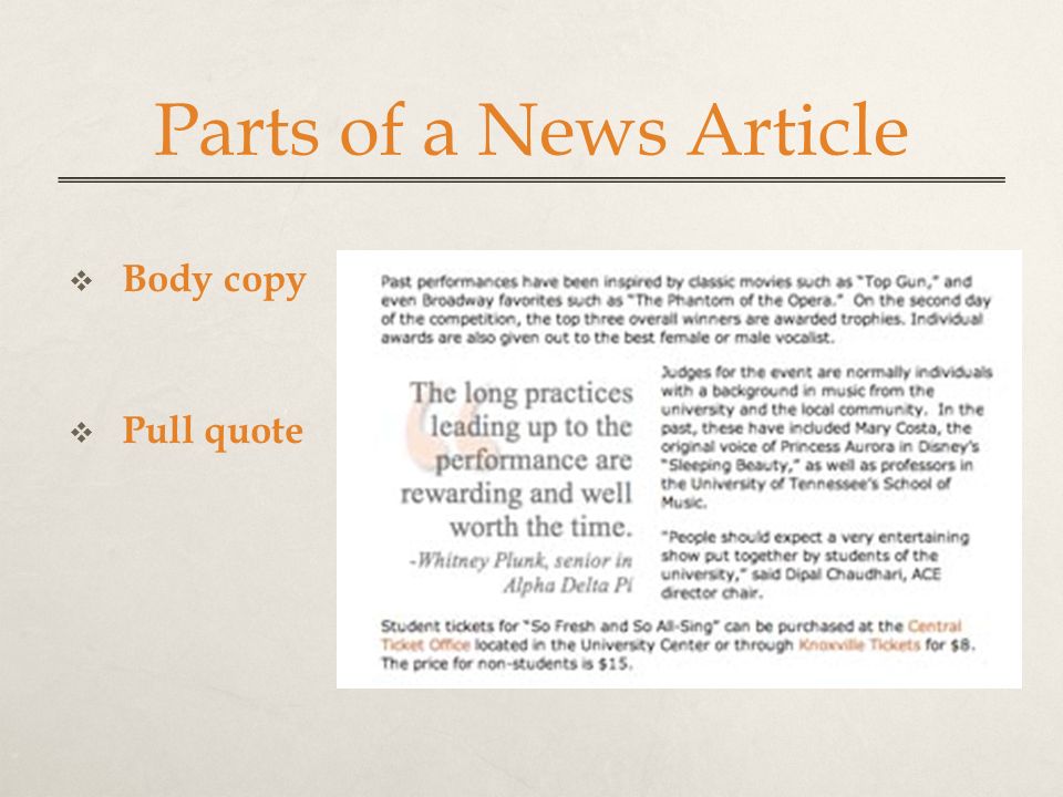 What We'll Cover  Parts of a news article  Structure  What's the  difference?  Tips for writing. - ppt download