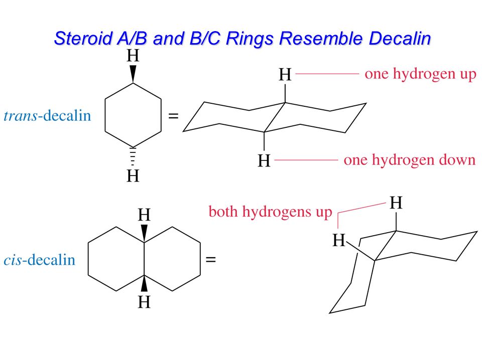 Steroid A/B and B/C Rings Resemble Decalin