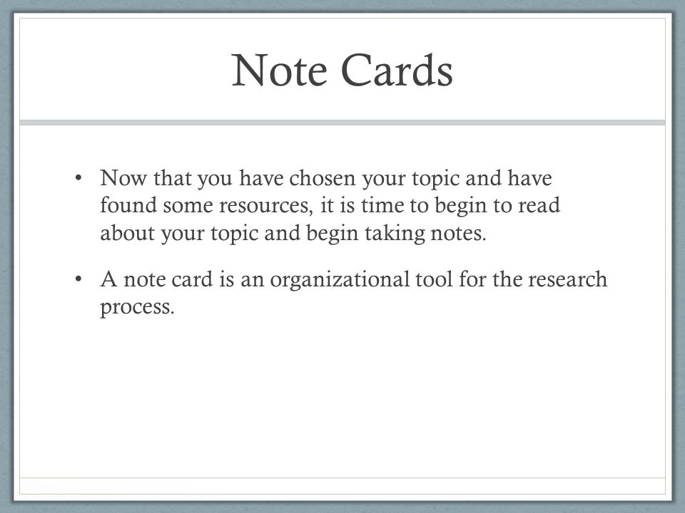 10 Tips for Using Research Note Cards