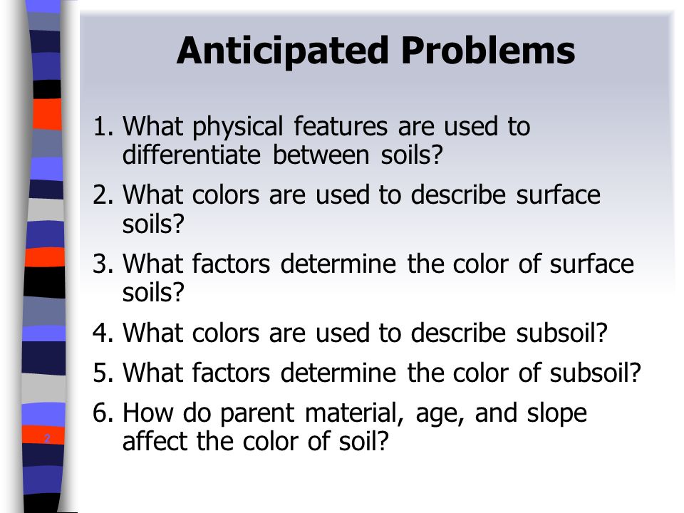 1 soil color lesson plan nres b anticipated problems 1 what
