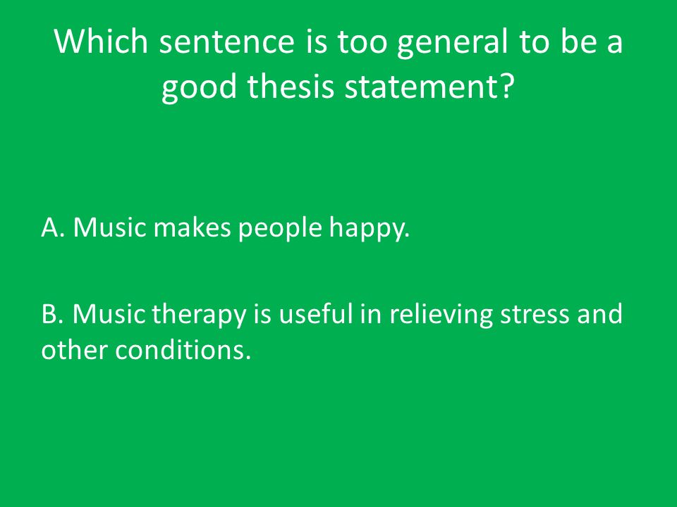 thesis statement for music