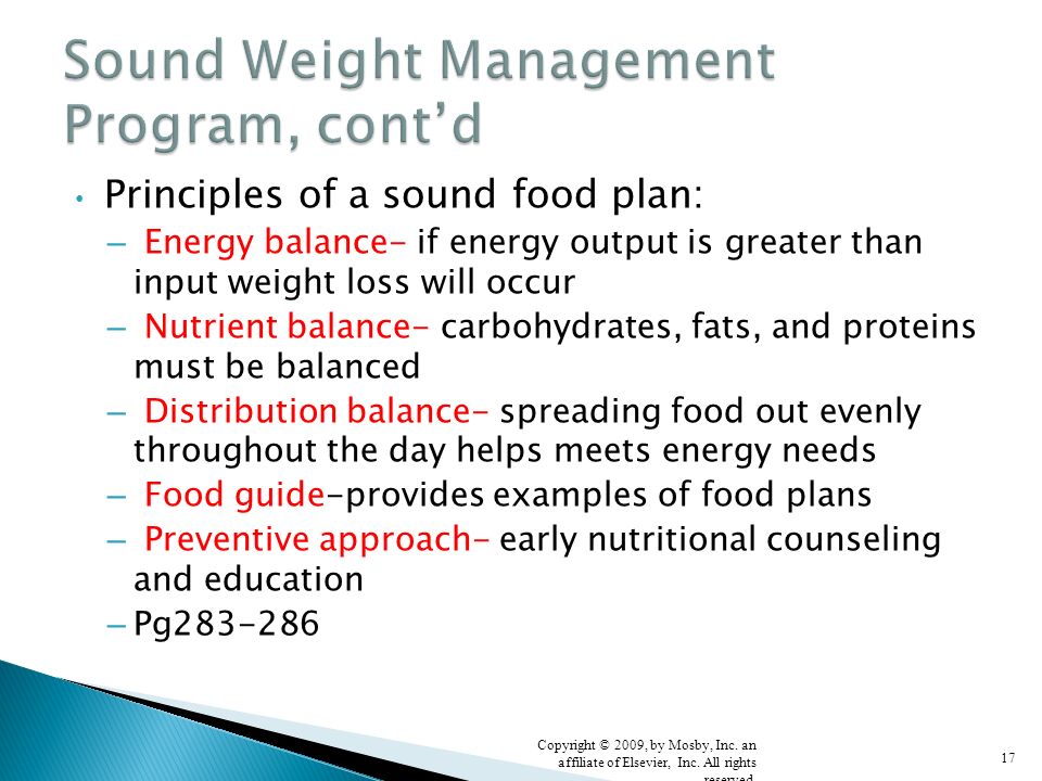 a sound weight loss program
