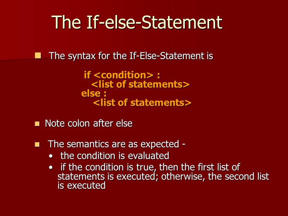 Computer Science 101 If Statement. Python Relational Operators. - ppt ...