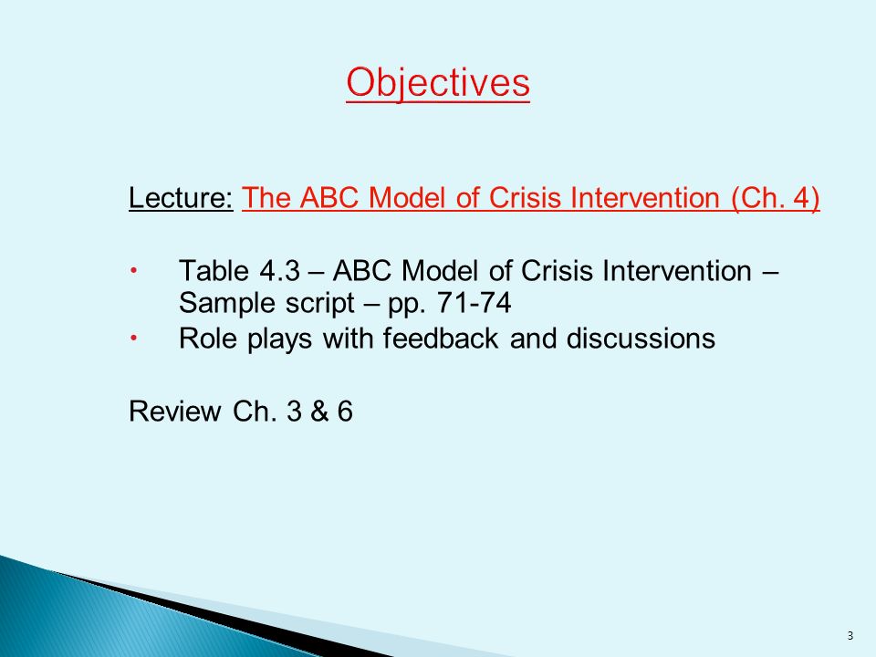 abc model of crisis intervention example