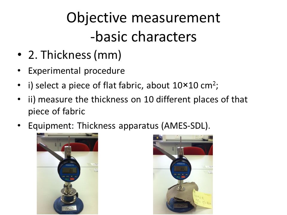 Objective measurement -basic characters 2.