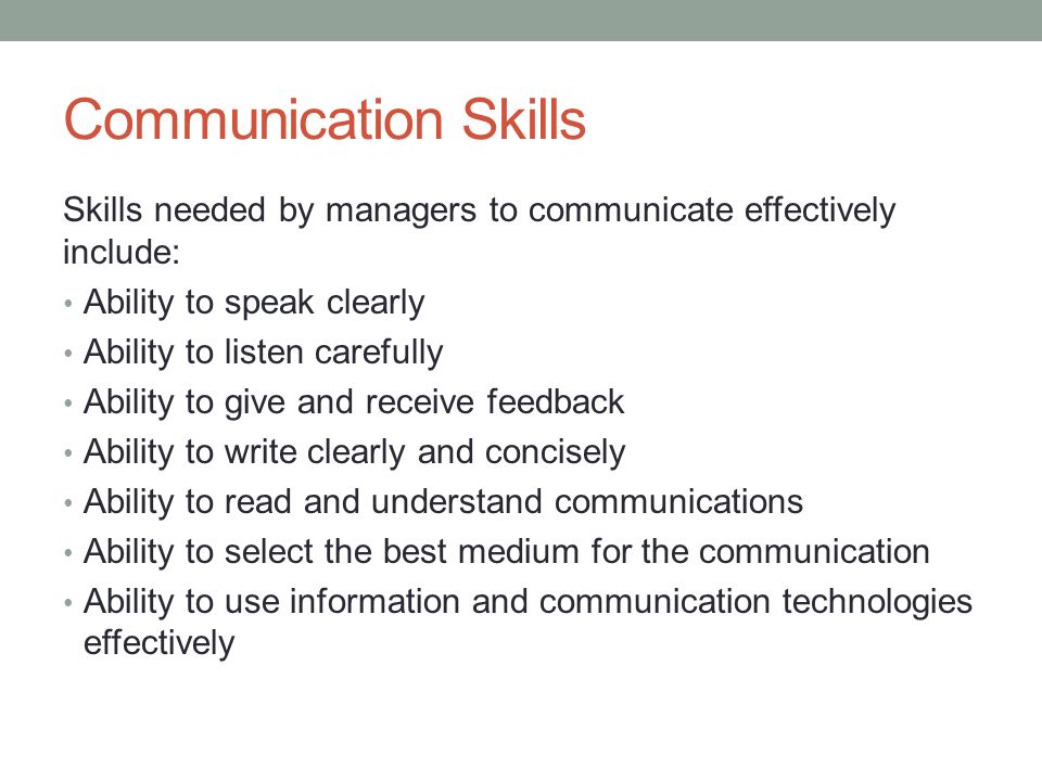 MANAGEMENT SKILLS Communication. Communicating Communication is an ...