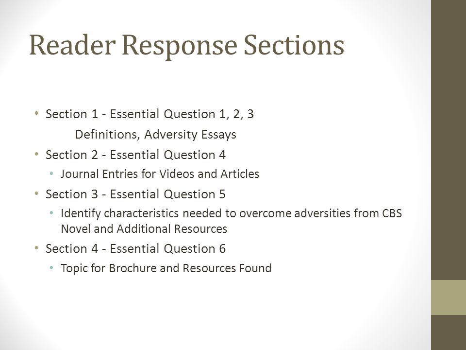 Illustration Essay Example Papers Reader Photosynthesis Essay also What Is Business Ethics Essay Introduction To Cbs Unit Adversity And Resilience Mrs R Walker Proposal Essay Template