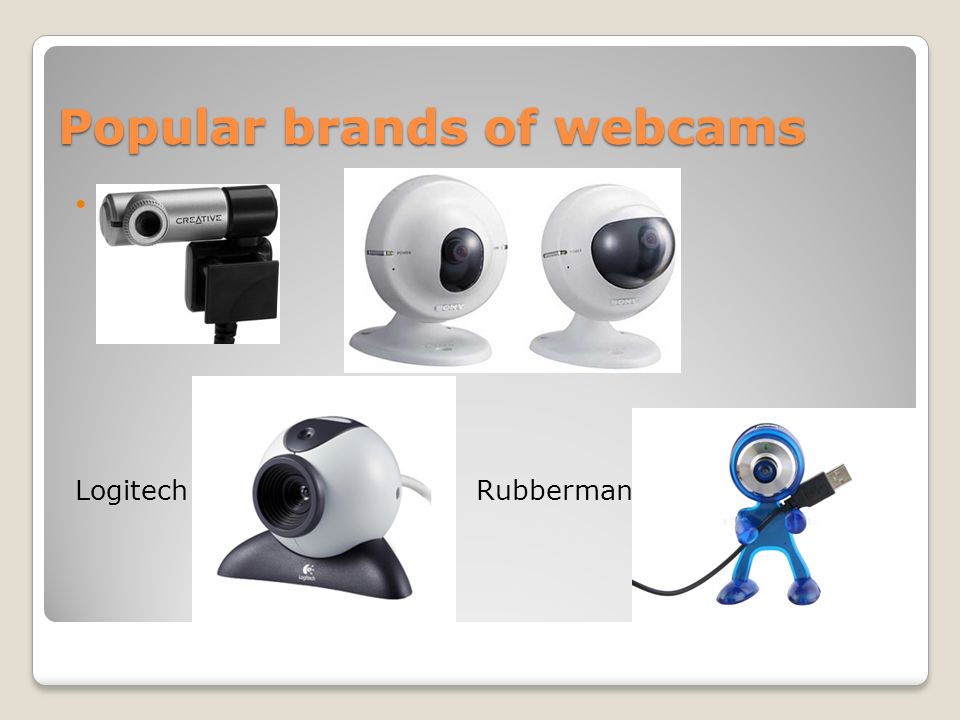 Popular brands of webcams Logitech Rubberman