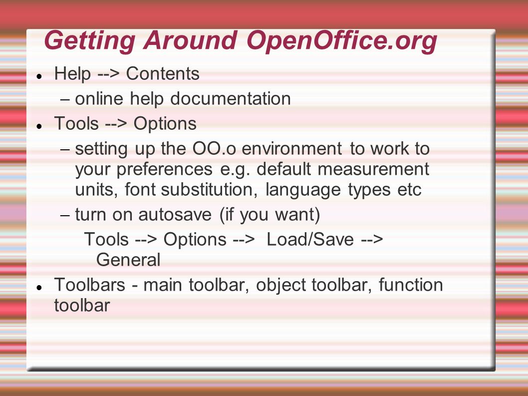 how to turn on autosave in openoffice