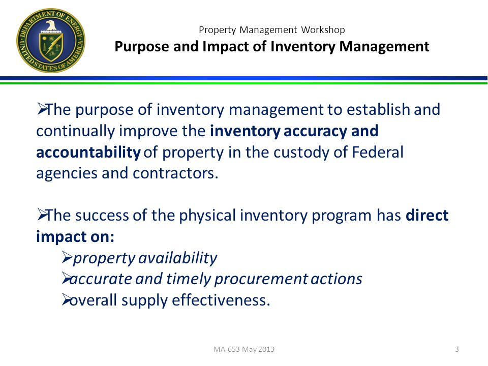 property management workshop physical inventory outline 1