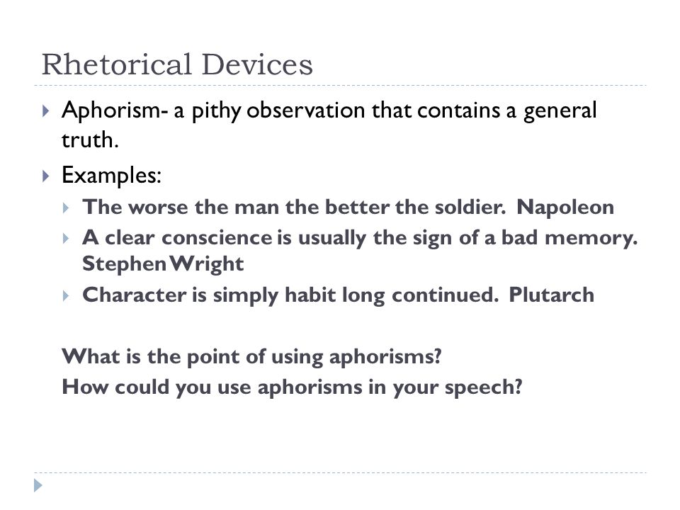 examples of rhetoric devices