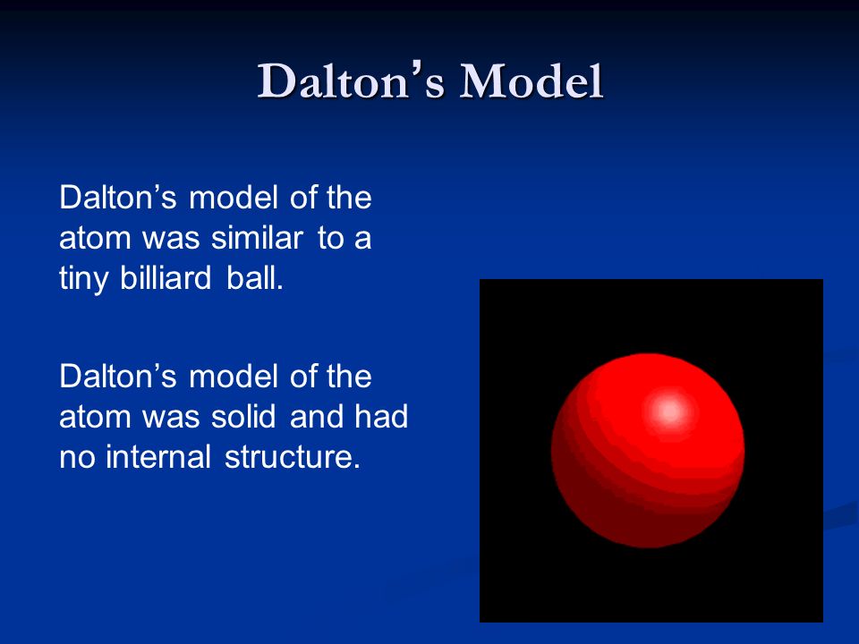 John Dalton Atomic Model Billiard Ball