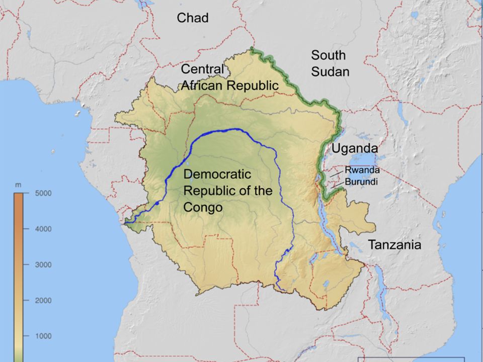 Направление реки конго. Африка бассейн реки Конго. Конго Ривер карта. Водосборный бассейн реки Конго. Река Конго на карте.