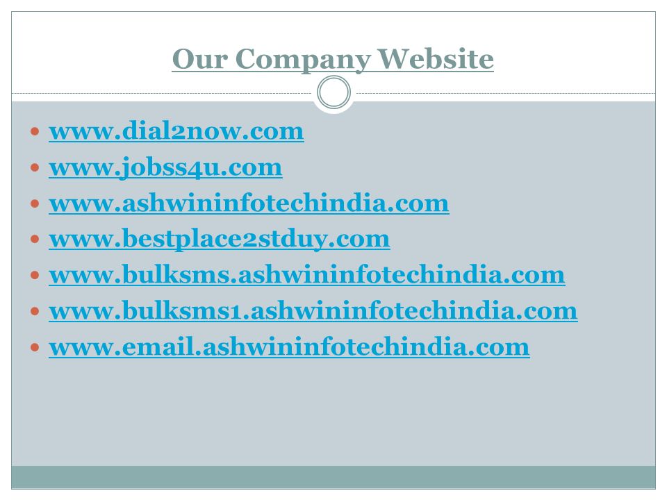 ---- DIRECTIONAL MEDIA SPECIALIST DIAL2NOW COMPLETE LOCAL SEARCH ENGINE IN INDIA LEADING DIRECTIONAL MEDIA SPECIALIST COMPANY, CONNECTING BUYERS AND SELLERS THROUGH INFORMATION PRODUCTS AND SERVICES – INCLUDING BUYING GUIDES, WHITE PAGES DIRECTORIES, CLASSIFIED MEDIA, TELE- INFORMATION SERVICES AND ONLINE MEDIA.