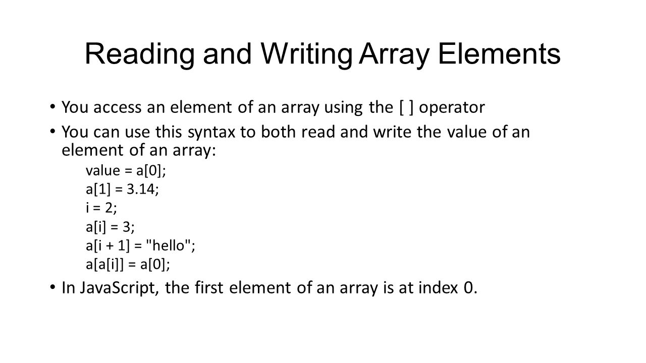 JavaScript and Ajax (JavaScript Arrays) Week 5 Web site: - ppt download