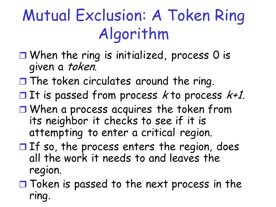 Mutual Exclusion Algorithms. Topics r Defining mutual exclusion r A ...