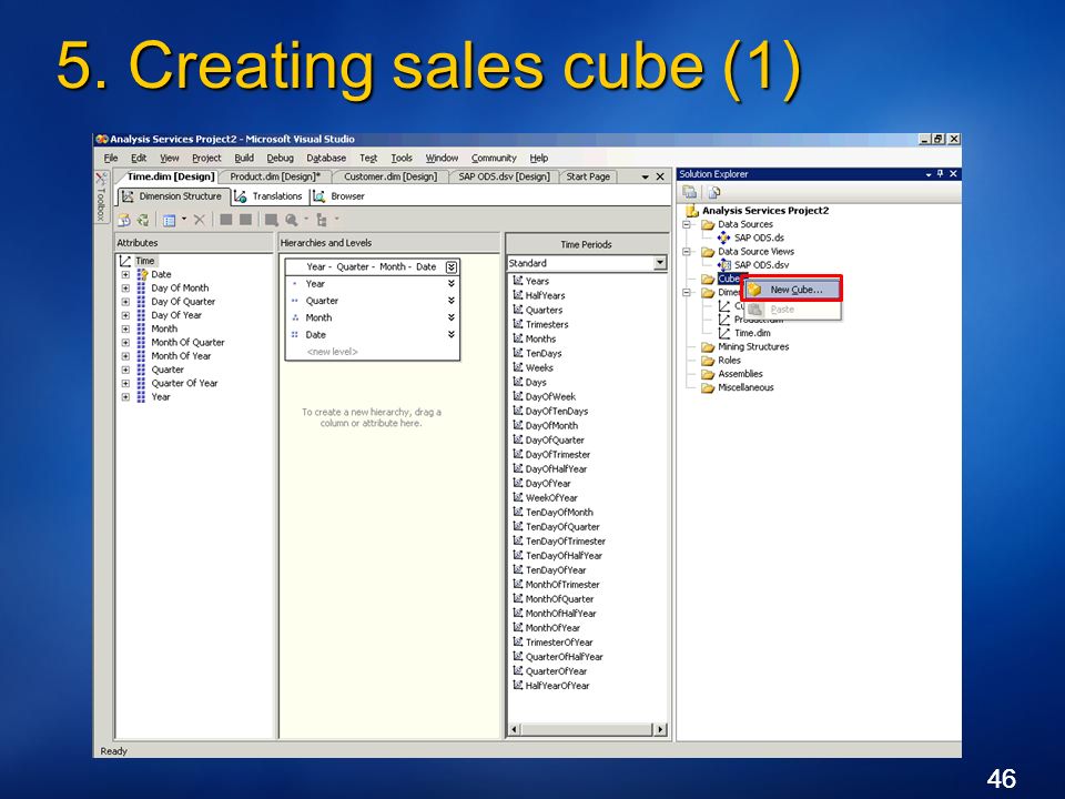 46 5. Creating sales cube (1)