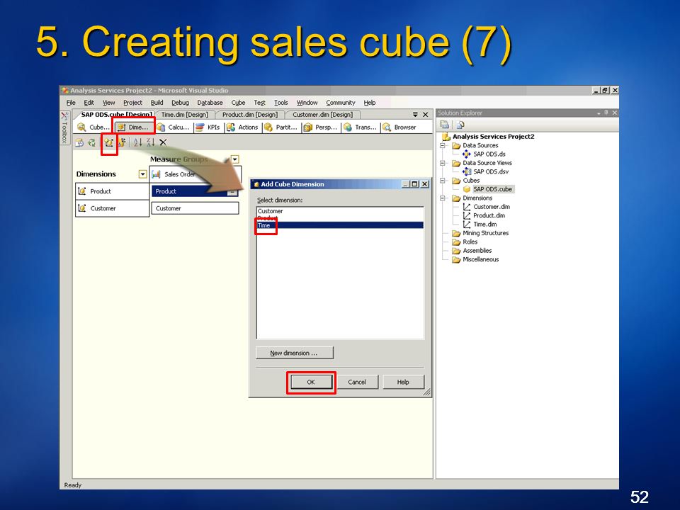 52 5. Creating sales cube (7)