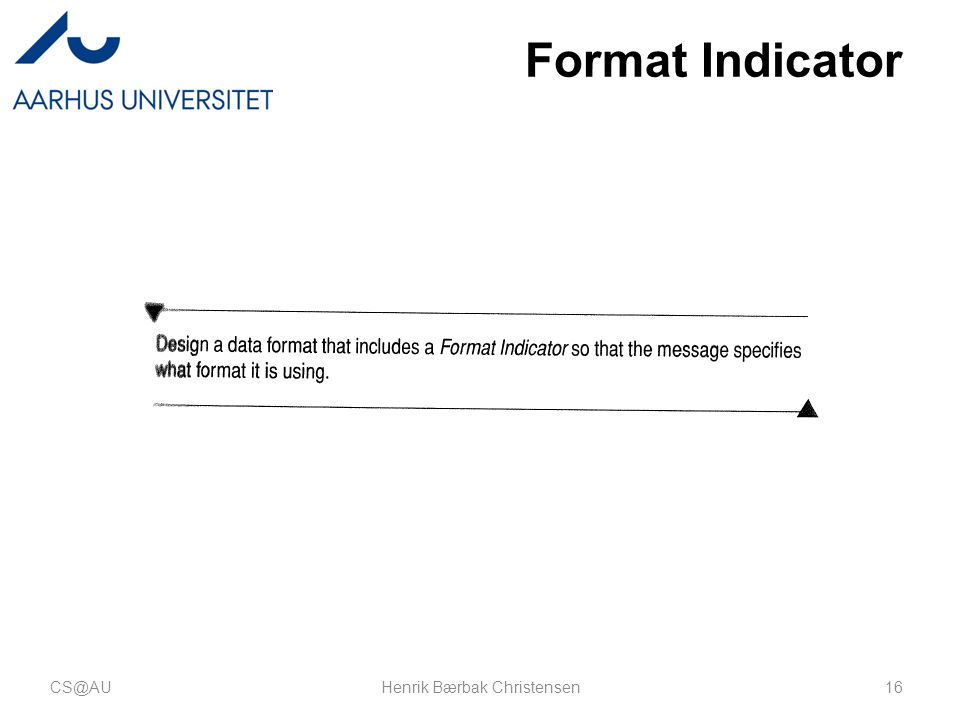 Format Indicator Bærbak Christensen16