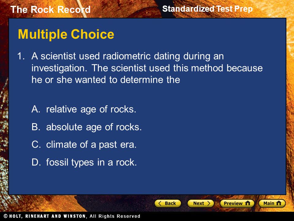 Relative dating multiple choice spørgsmål