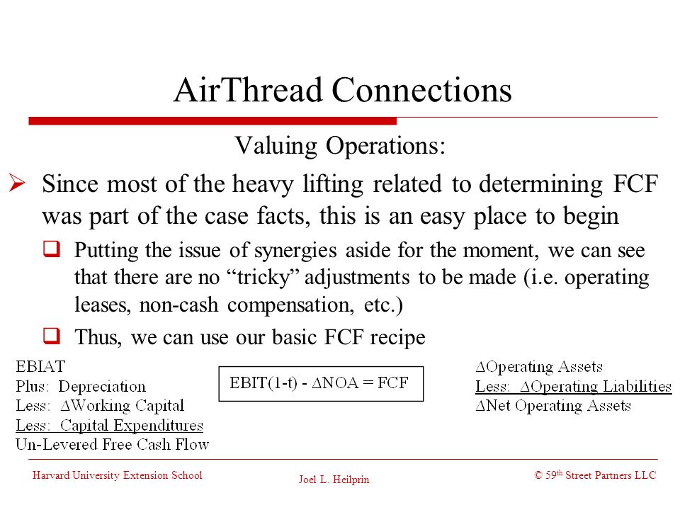 valuation of airthread connections