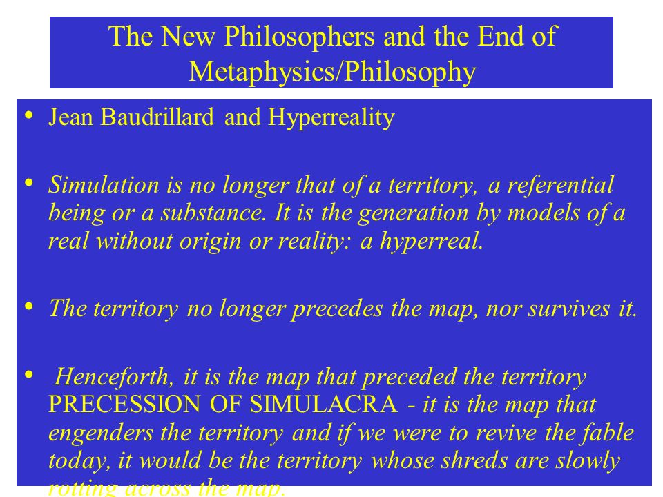 baudrillard precession of simulacra