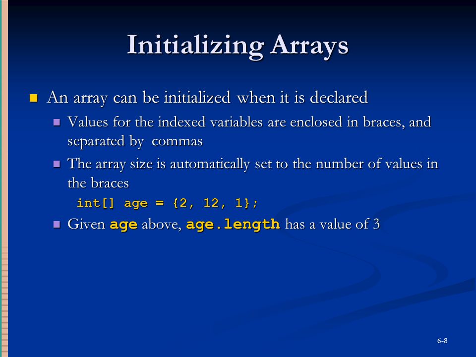 Comp 248 Introduction to Programming Chapter 6 Arrays Part A Dr. Aiman ...