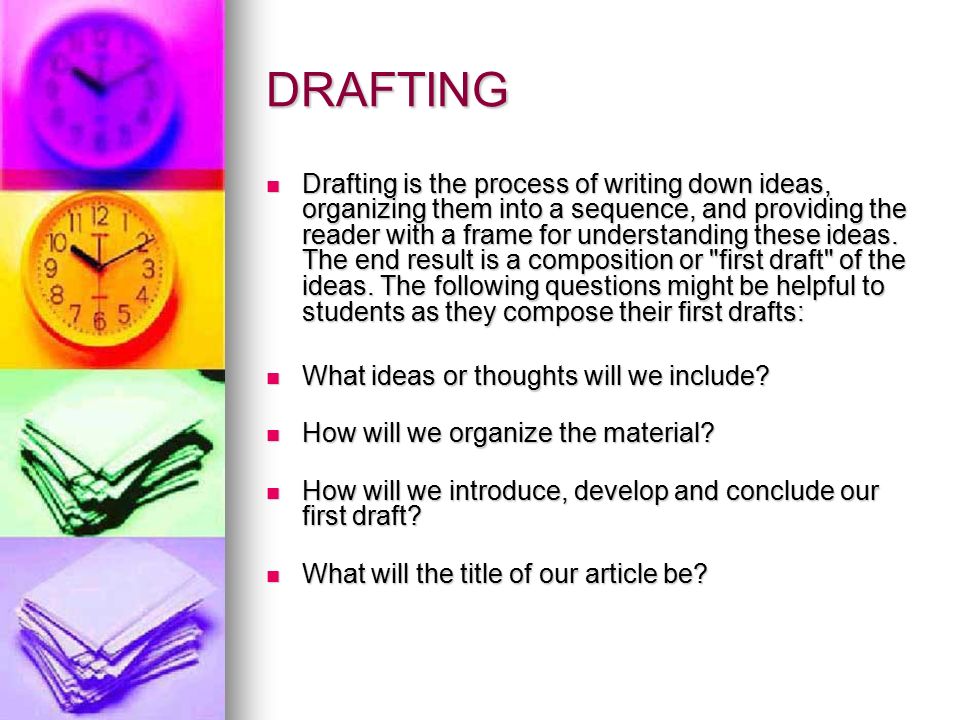 define drafting in writing