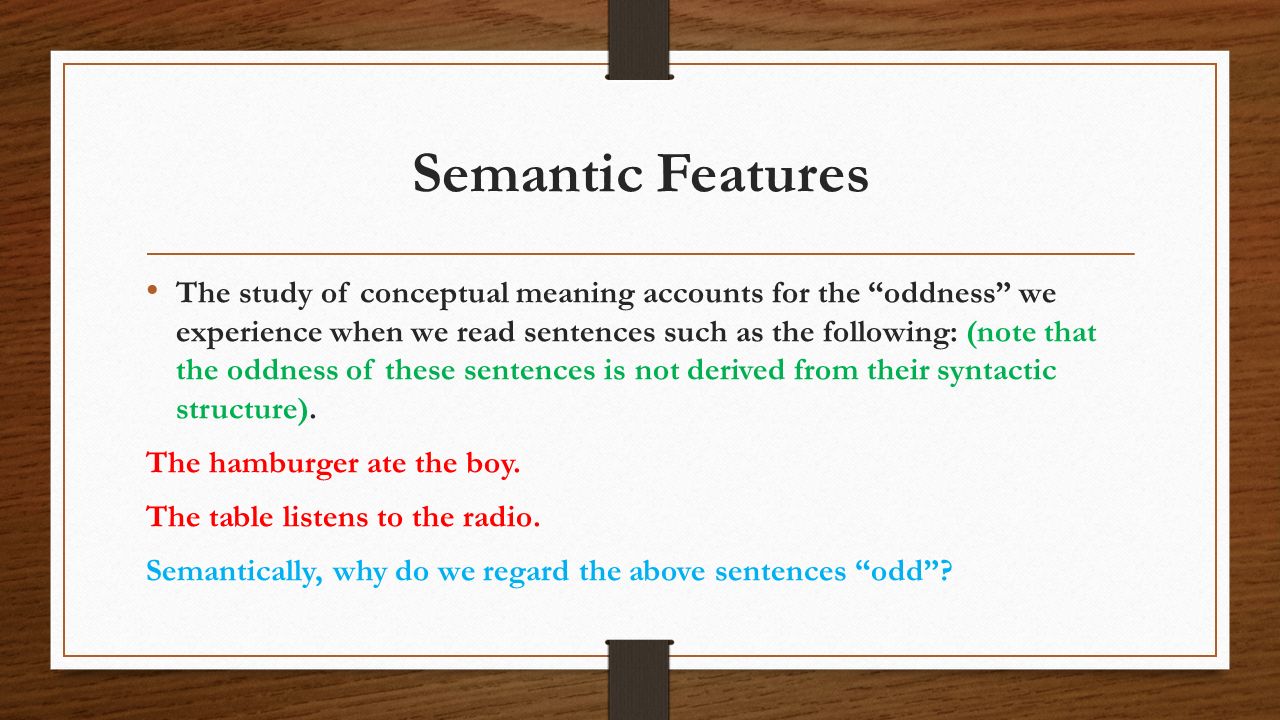 semantics in a sentence