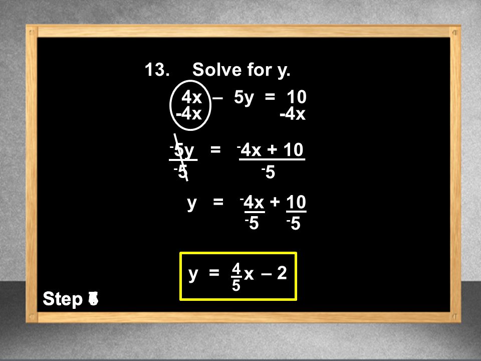 13.Solve for y.
