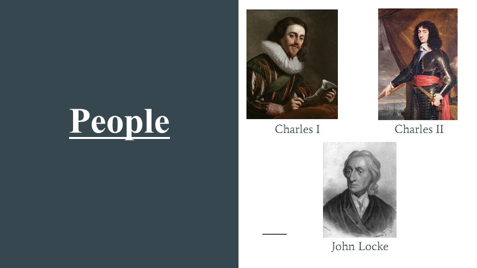 People Charles ICharles II John Locke