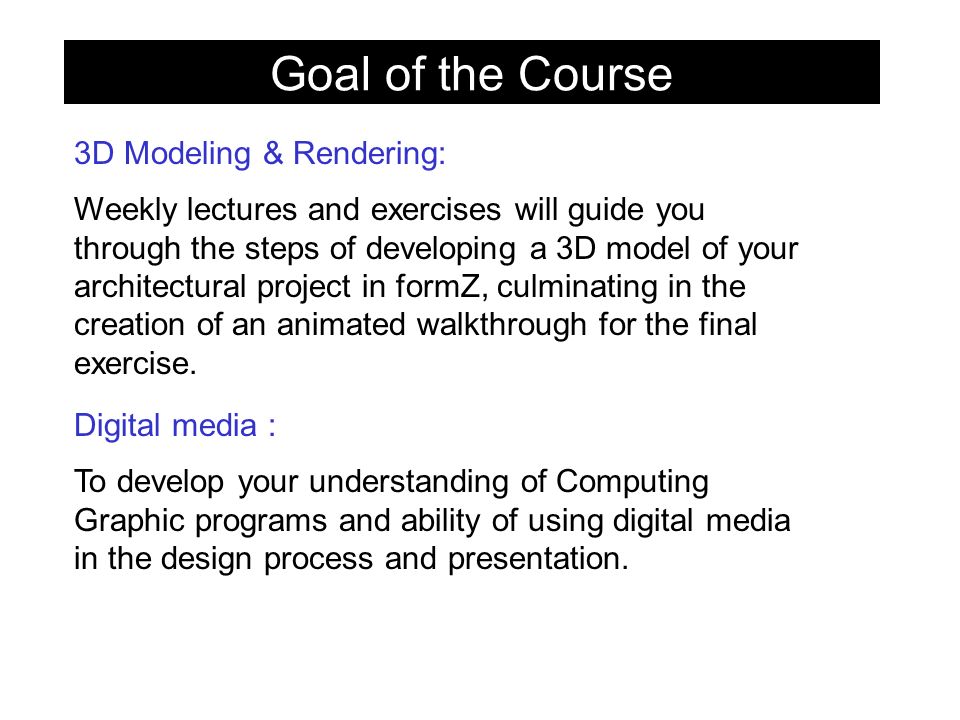 Arch 481 3d Modeling And Rendering Time Tuth 1030 To 11 - 