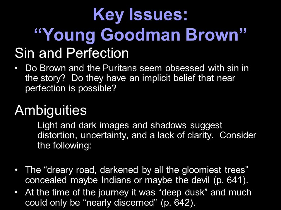 ambiguity in young goodman brown