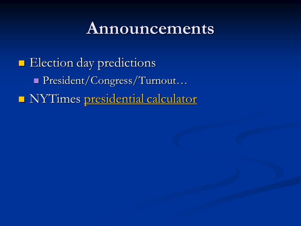 american government and organization ps1301 tuesday 2 november presidential election calculator