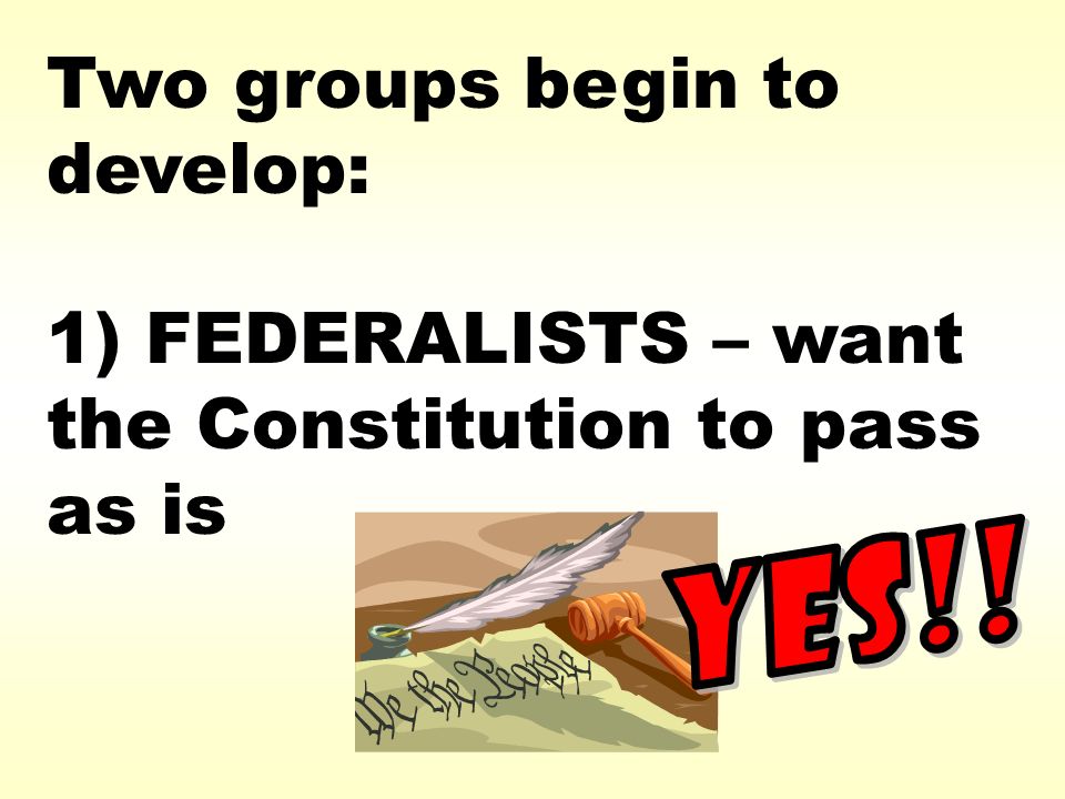 FEDERALISM – a system of government in which power is shared between the states and the national government