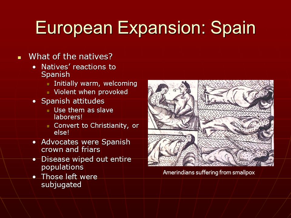 European Expansion: Spain What of the natives. What of the natives.