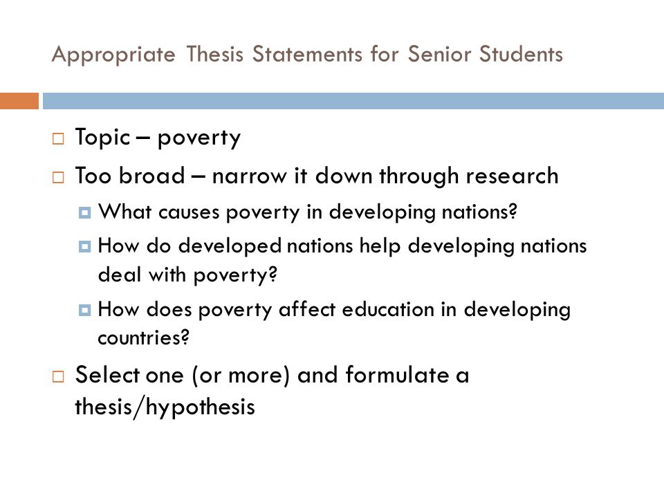 Thesis statement for research paper on poverty dreams