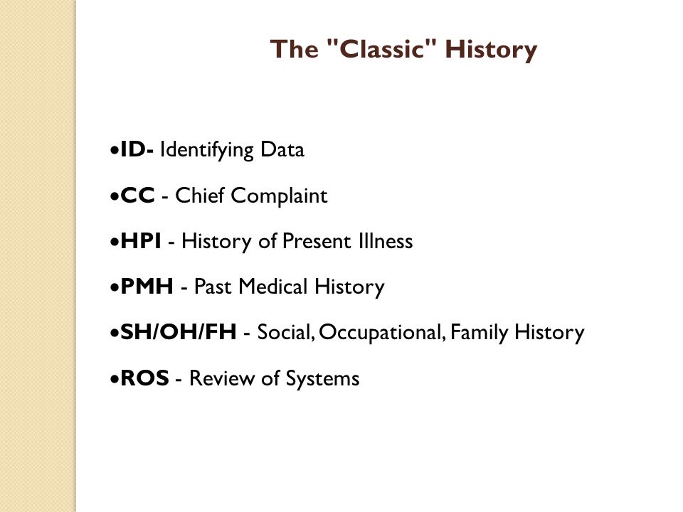History Clinical Interviewing Dr Vivek Joshi Md Ppt Download