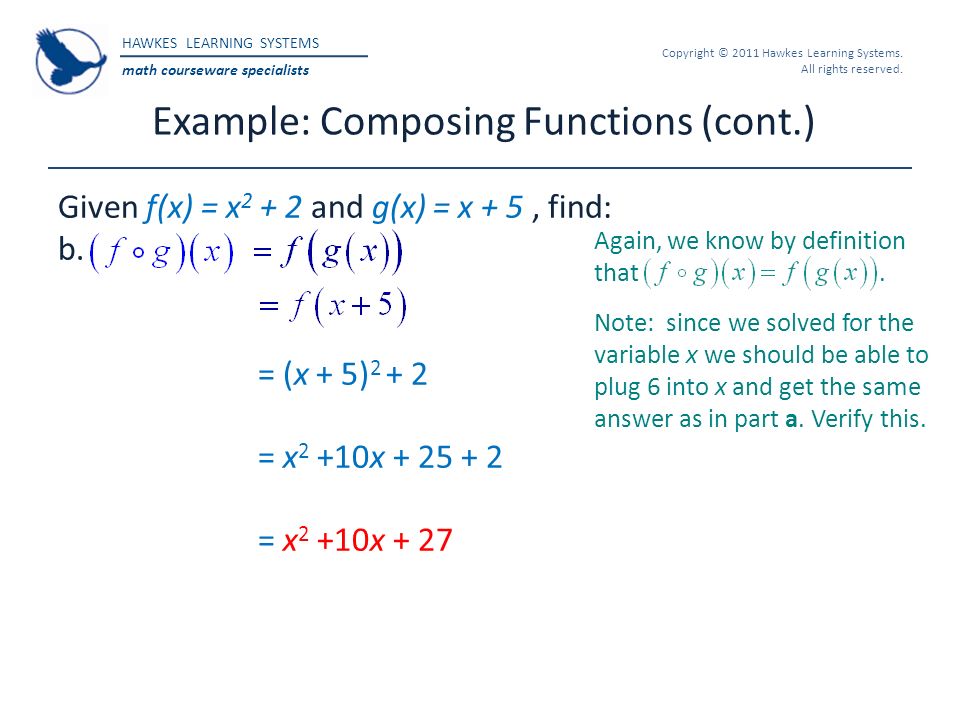 HAWKES LEARNING SYSTEMS math courseware specialists Copyright © 2011 ...