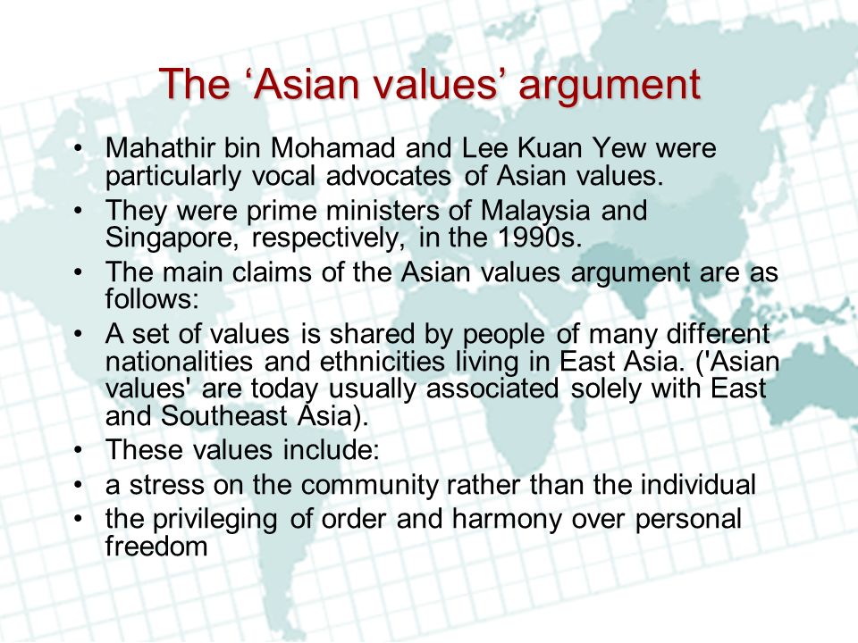 Egg westerners with asian values