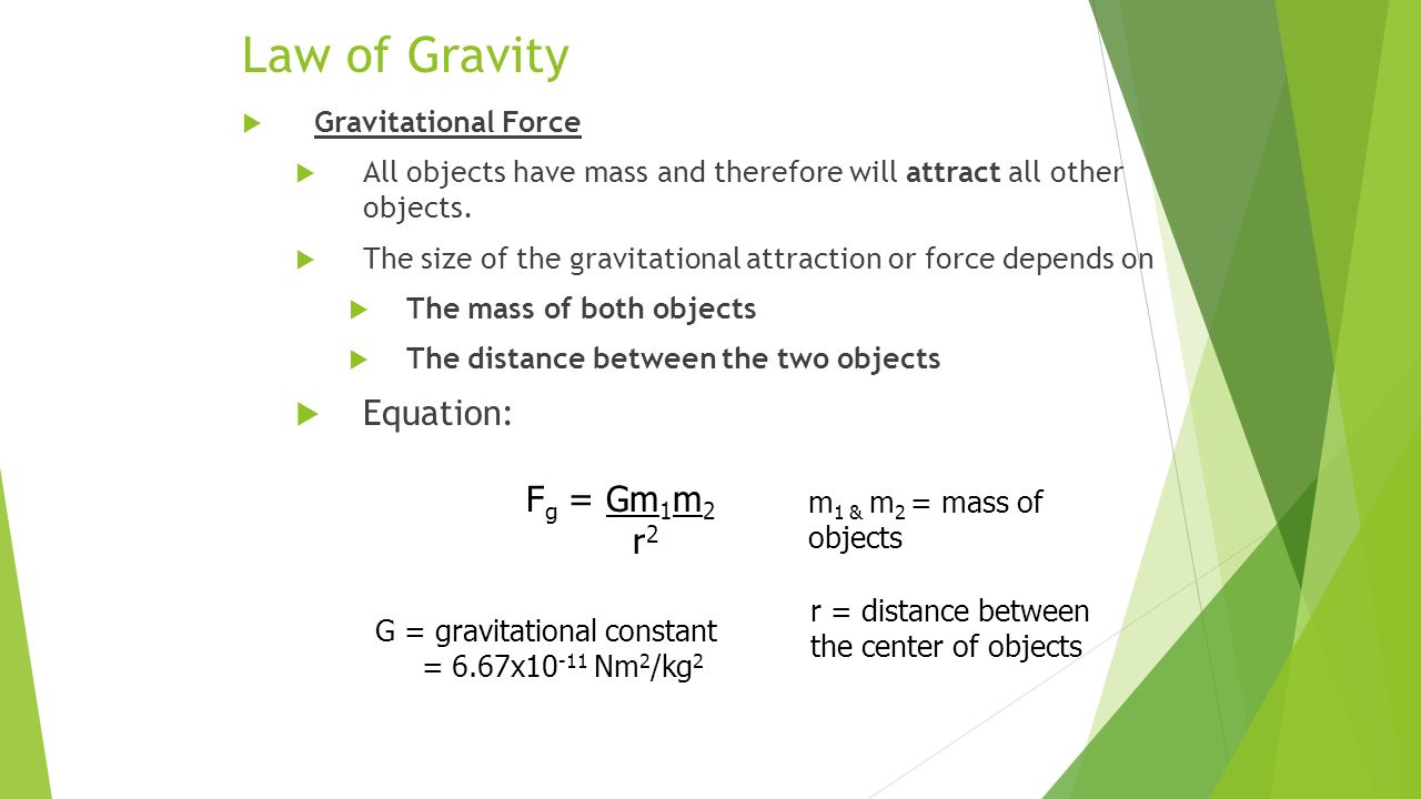 Law Of Gravitation Law Of Gravity Gravitational Force All Objects Have Mass And Therefore Will Attract All Other Objects The Size Of The Gravitational Ppt Download Law Of Gravitation Law Of Gravity Gravitational Force All Objects Have Mass And Therefore Will Attract All Other Objects The Size Of The Gravitational Ppt Download