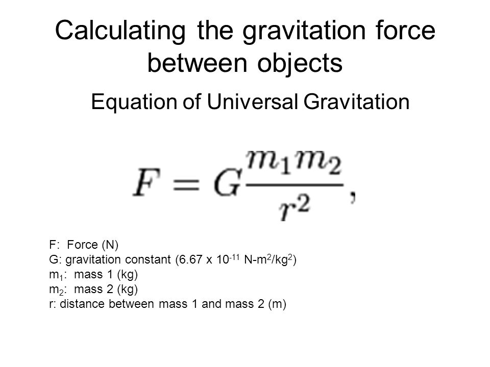 Law Of Universal Gravitation Law Of Universal Gravitation Gravity Is A Force Of Attraction That Exists Between Any Two Objects That Have Mass Force Of Ppt Download