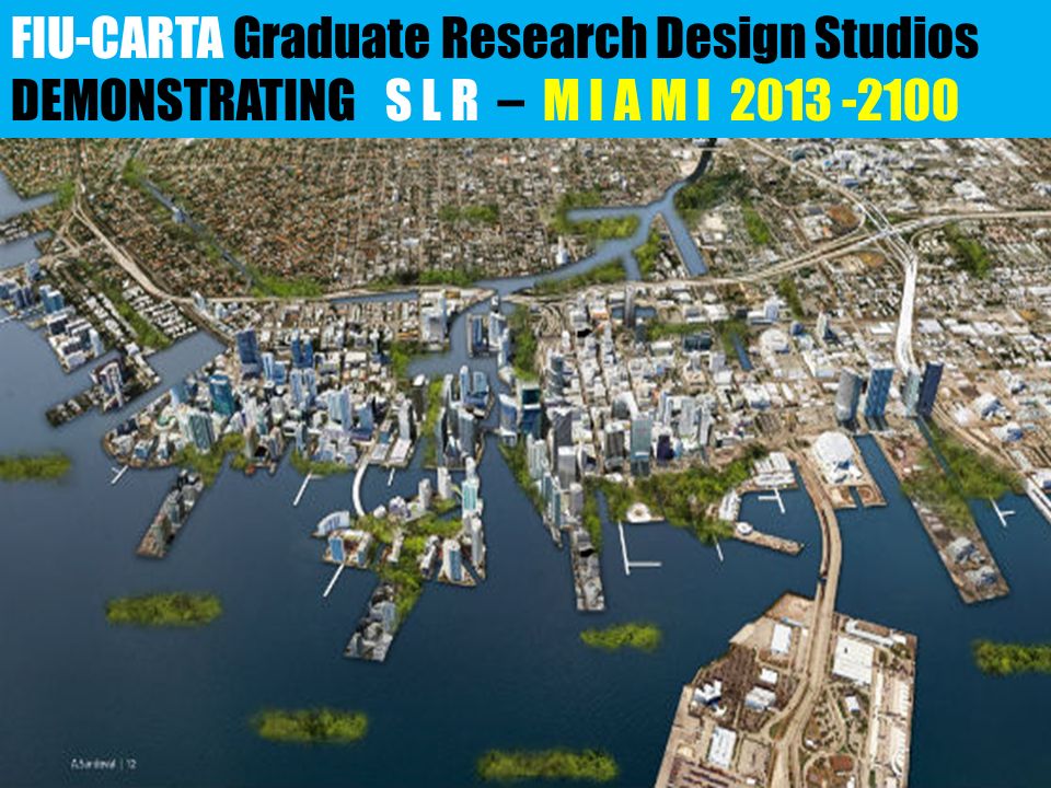 FIU-CARTA Graduate Research Design Studios DEMONSTRATING S L R – M I A M I
