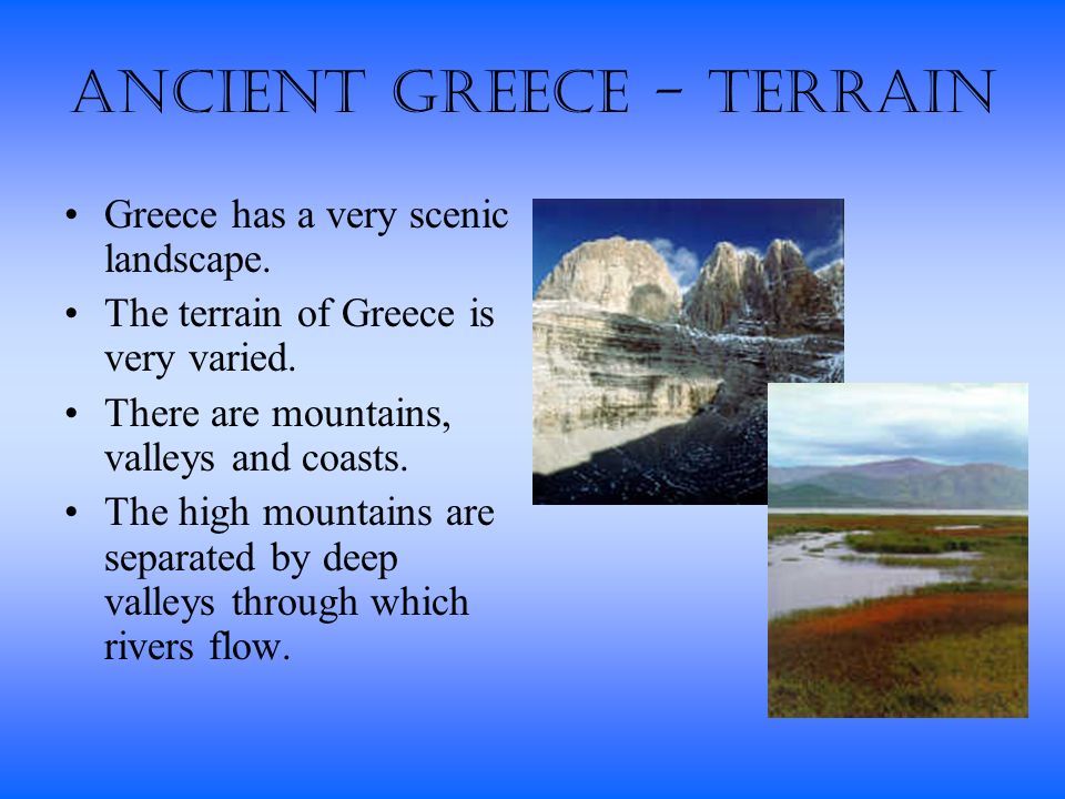 how did mountains affect ancient greece
