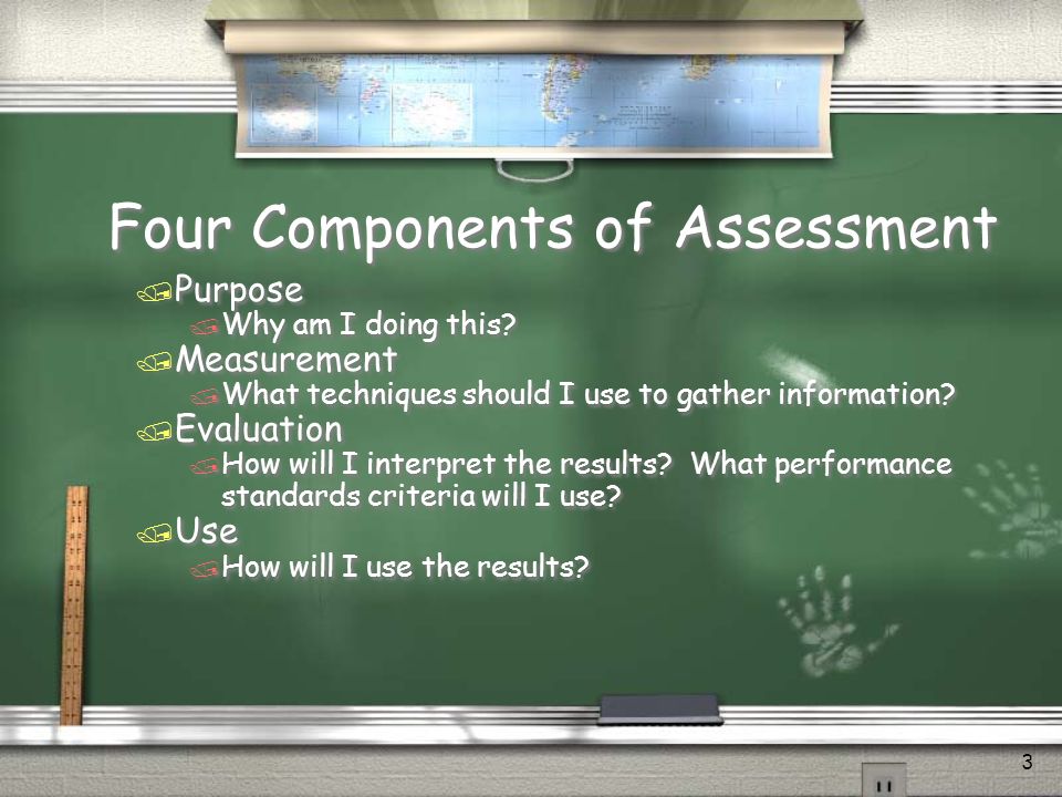 Components of an assessment