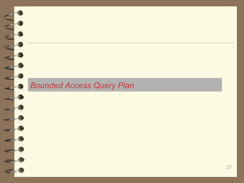 Bounded Access Query Plan 25