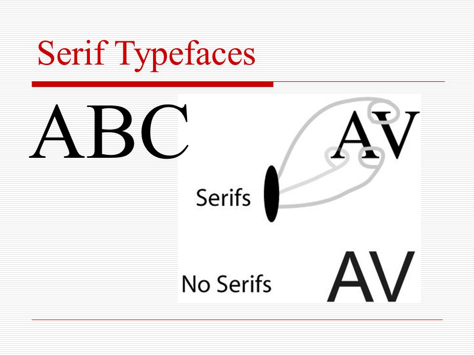 Serif Typefaces ABC